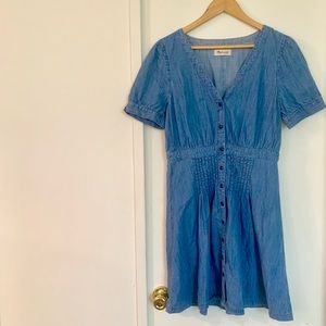 Madewell denim button down dress size 4